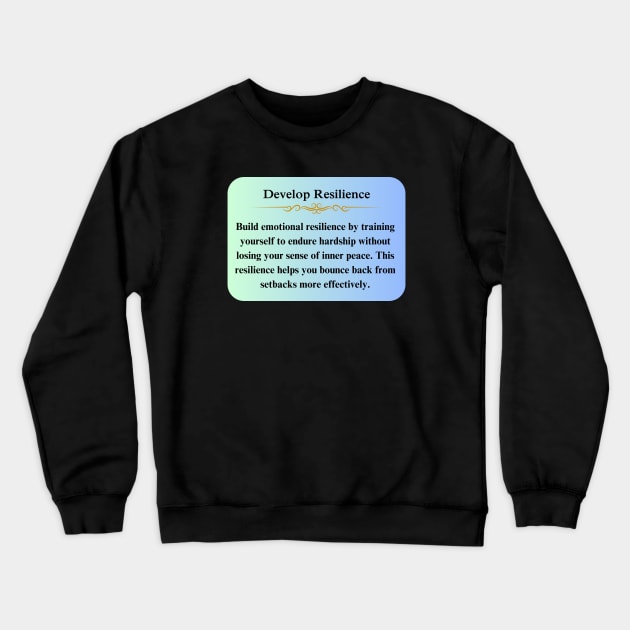 Resilience Stoic Thoughts Crewneck Sweatshirt by Spacetrap
